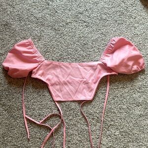 NWOT Shein Cropped Puff Sleeve Top